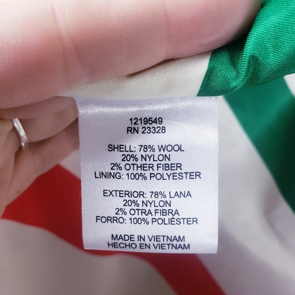 Pendleton Cascade Wool Campbell Coat Glacier Stripe Lined Red Water Resistant XL - Picture 10 of 12